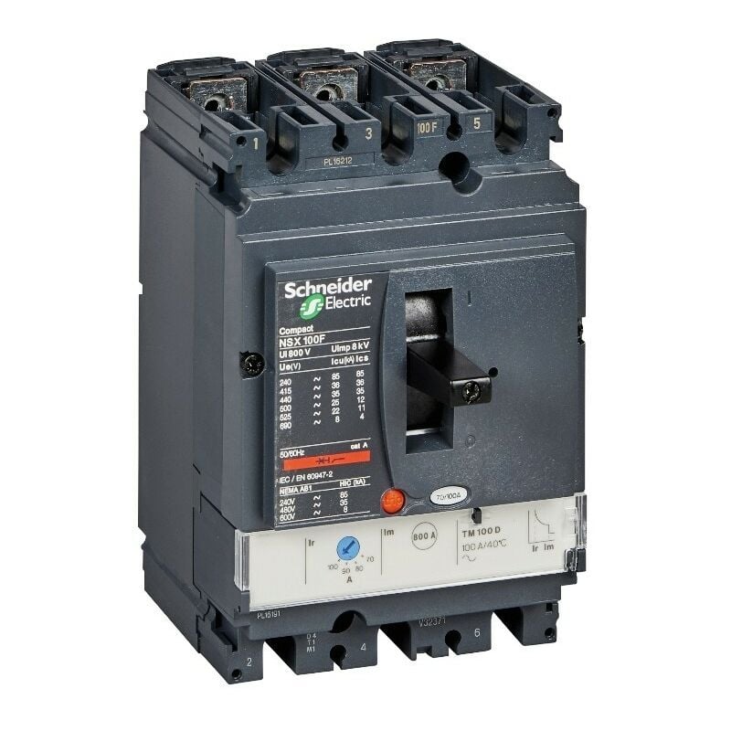 

Interruptor automático Schneider Electric LV429630 Compact NSX100F TMD 100 A 3 polos 3R