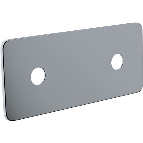 Nt Noyon & Thiebault – Cache-platine chromé double pour platine sécable – Fixation raccord – Filetage plomberie – Entraxe 60mm