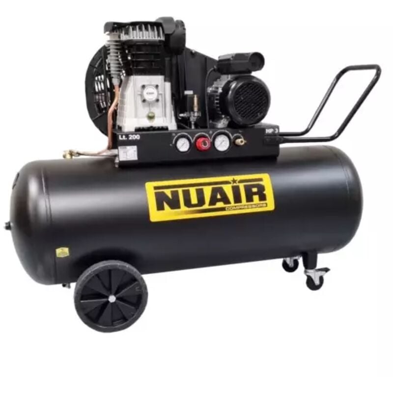 Compresseur d'air 3 cv tri 200 litres tech pro nuair