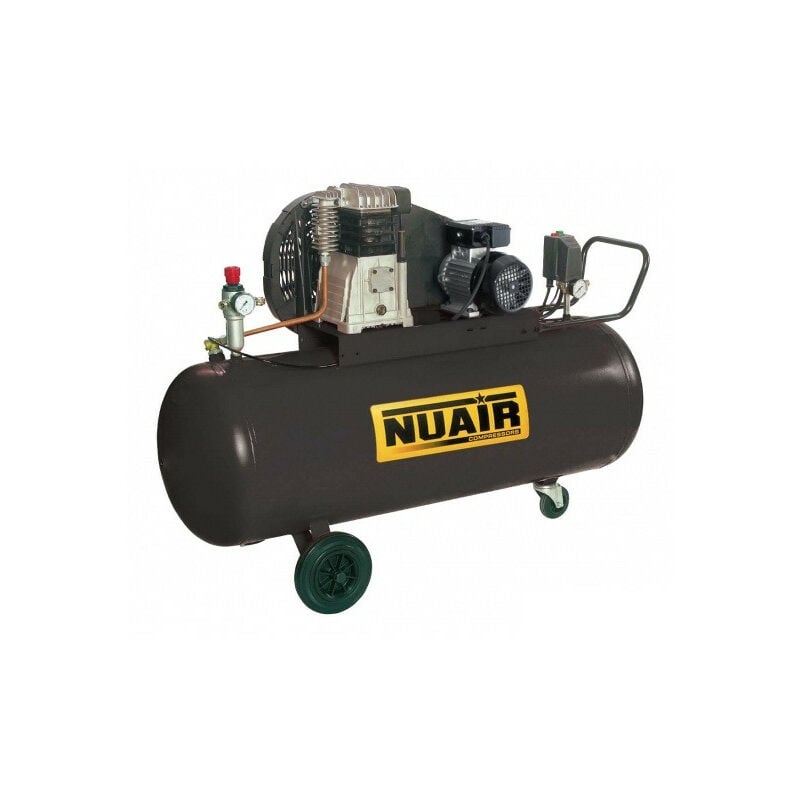 Nu Air - Nuair - Compresseur à air 3HP 2,2kW Triphasé 150L Entraînement par courroie - B2800B/150CT3