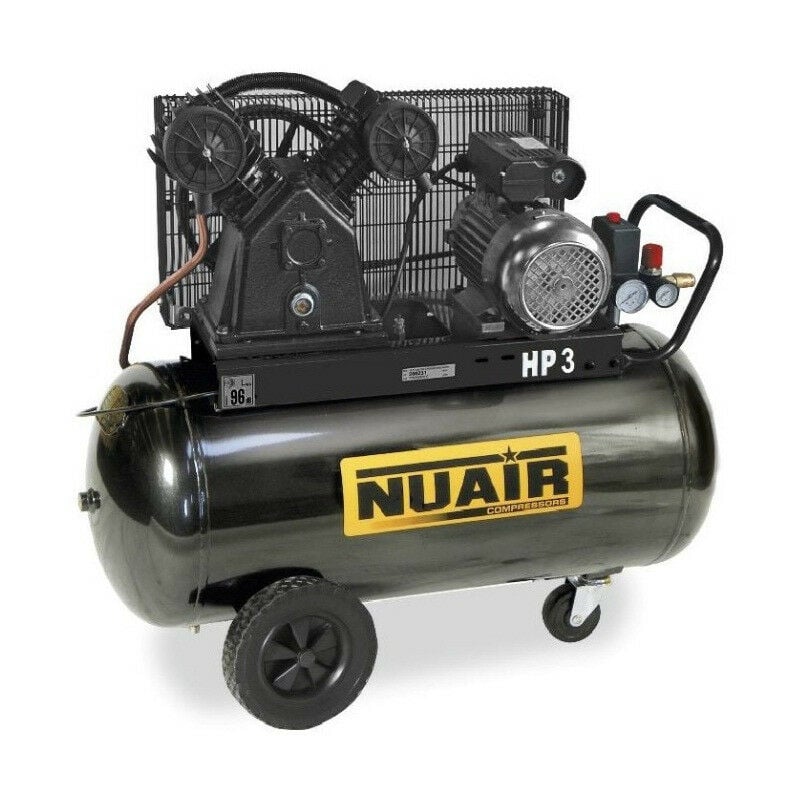 Nuair - Compresseur à air bi-cylindre en v 3CV 2,2kW 230V Monophasé 150L lubrifié - VCF/150CM3