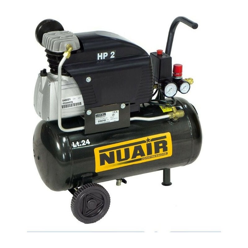 Nu Air - Nuair - Compresseur air 24L 2CV Entraînement direct, lubrifié 8 bars 222 l/min - FC2/24 n
