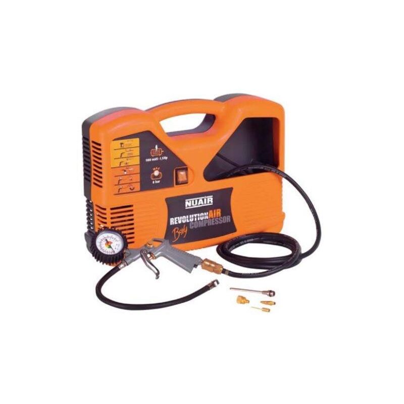 Lgvshopping - Compresseur d'air portable Fini-Nuair 1,5 hp avec accessoires Boxy Air Revolution