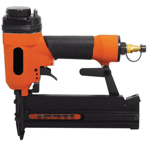 NUAIR Pneumatisches Nagler- und Tacker-Set mit 600 Nägeln und 600 Klammern, kompatibel mit Kompressor, ideal für Holzarbeiten, Möbelbau, Innenausbau und DIY