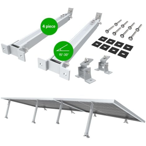NuaSol 2x NuaFix Adjustable Bracket 15-30° Photovoltaic Solar Panels Balcony Power Plant Silver