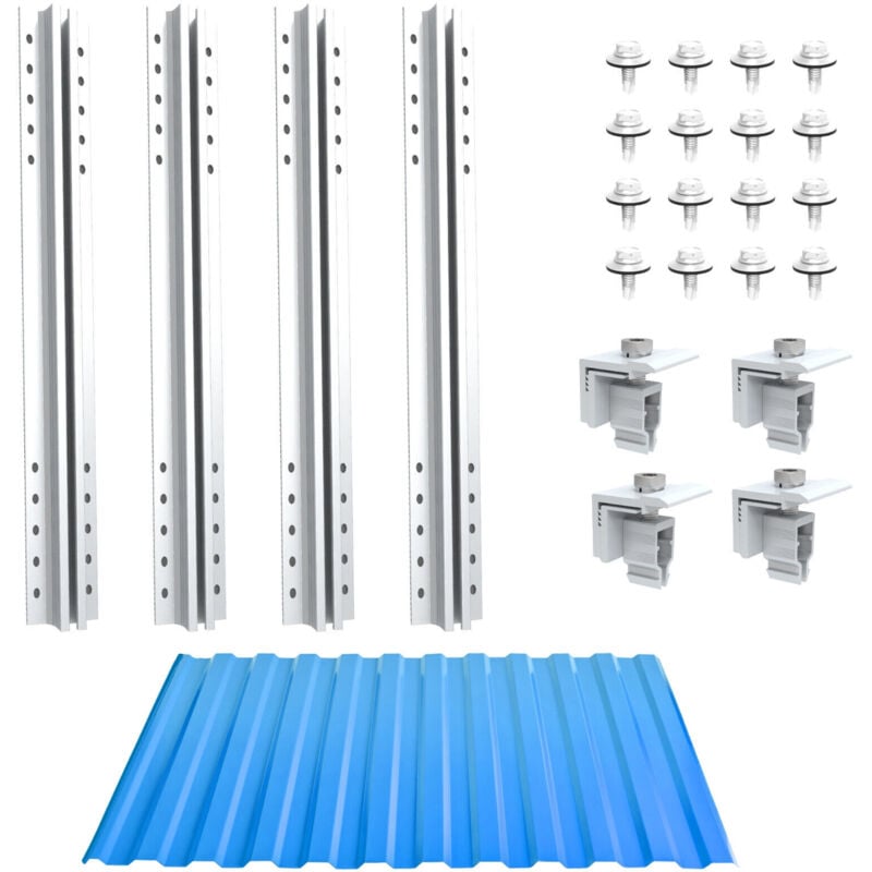 Nuasol - kit de montage photovoltaïque pour toit en tôle trapézoïdale