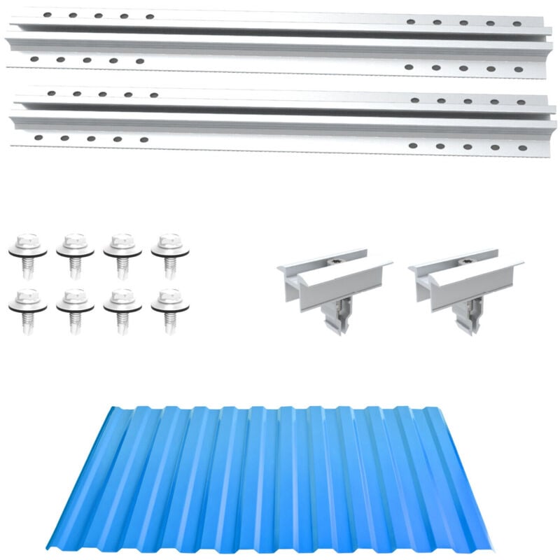 Nuasol - Kit de montage photovoltaïque pour toit en tôle trapézoïdale Extension