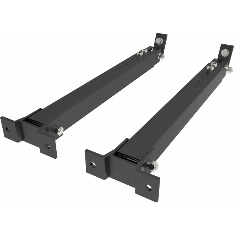 Lot de 2 supports de centrales de balcon Supports de panneau solaire réglables pour systèmes photovoltaïques Angle d'inclinaison 15-30° Longueur