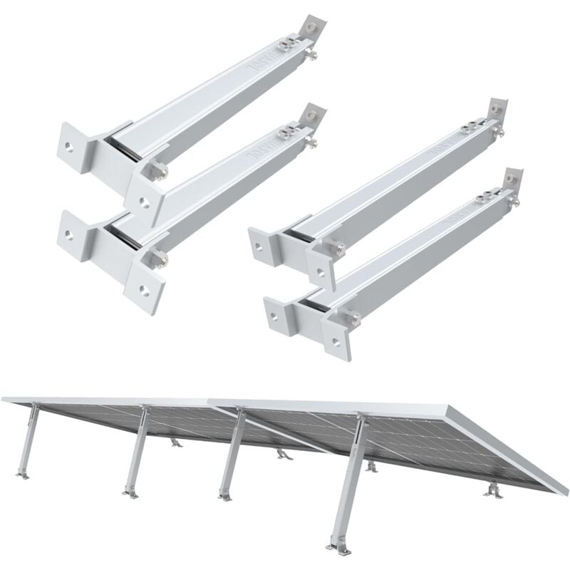 Lot de 2 supports de fixation pour centrale électrique de balcon Support de panneau solaire réglable pour installations photovoltaïques Angle