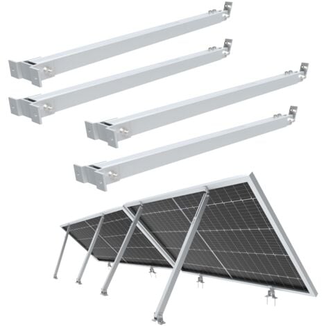 NuaSol Lot de 2 supports de fixation pour centrale électrique de balcon Support de panneau solaire réglable pour installations photovoltaïques Angle d'inclinaison 30-60°