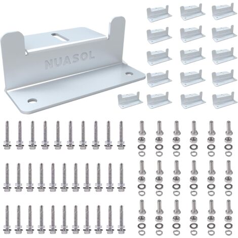 NuaSol NuaFix 16x équerres en Z pour le montage de panneaux solaires Aluminium