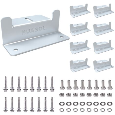 NuaSol - NuaFix 8x Z-bracket for photovoltaic solar panel mounting - aluminium