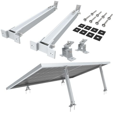 NuaSol -NuaFix Adjustable Bracket 15-30° Photovoltaic Solar Panels Balcony Power Plant Silver