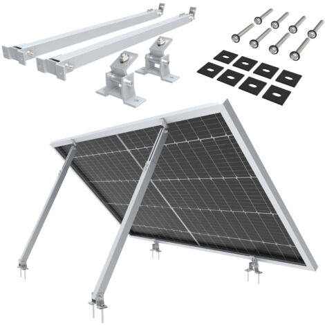 NuaSol -NuaFix Verstellbare Halterung Photovoltaik Solarmodule Balkonkraftwerk Silber - Silber