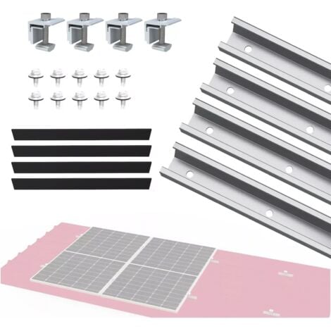 NuaSol photovoltaic solar panel bracket trapezoidal sheet metal roof mounting