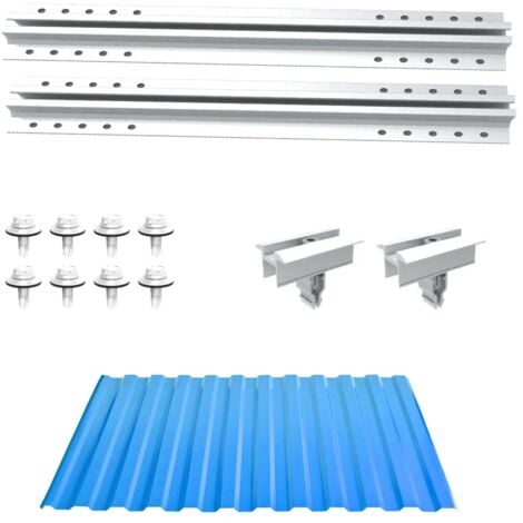 NuaSol photovoltaic trapezoidal sheet metal roof mounting set extension