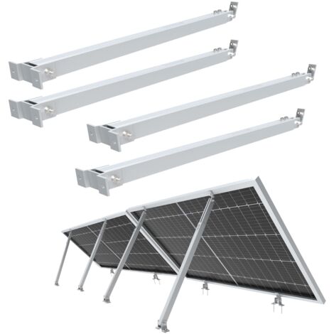 Nuasol – Support de module solaire surélevé pour toit plat – Aluminium AL6005-T5 – Installation rapide avec vis inox – Angle d'inclinaison 30-60°