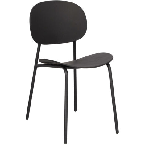 Nube PLASTIC CHAIR SCHWARZES METALL UND POLYPROPYLEN