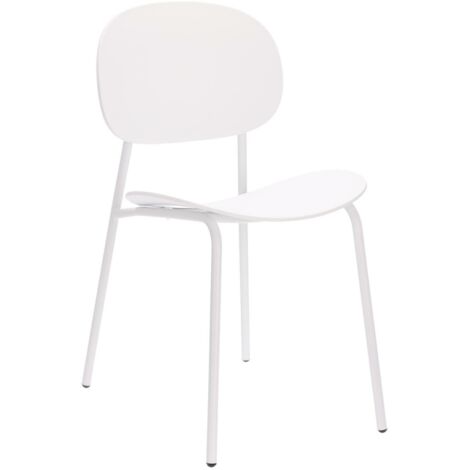 Nube SEDIA IN PLASTICA bianca BASE IN METALLO