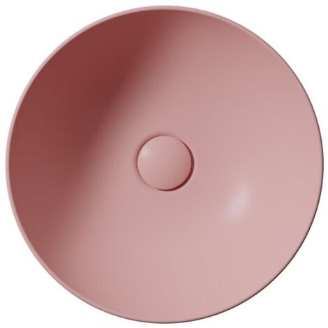 NUBES compteur top céramique lavabo dia 40cm, blush mat
