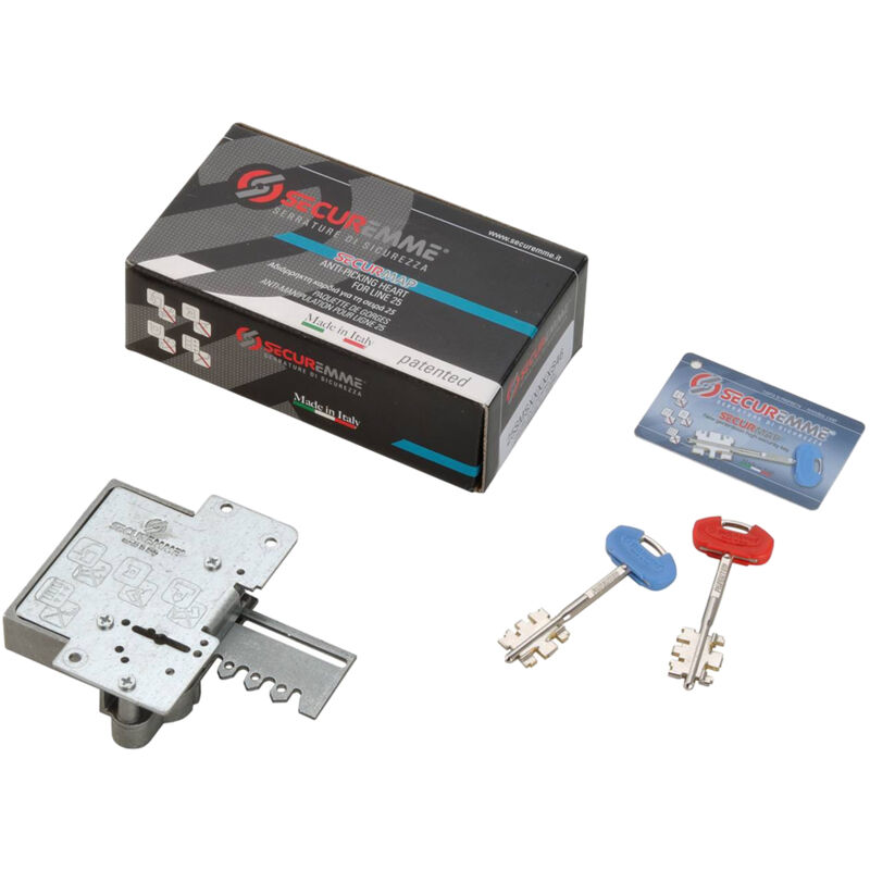 Nucleo a doppia mappa serratura 25 sx