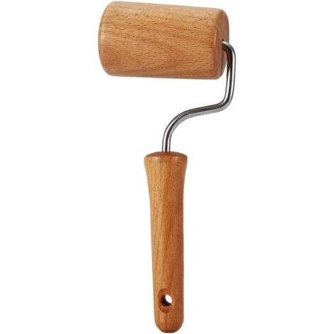 Nudelholz aus Holz mit Griff für Pasta und Pizza, Küchenhelfer zum Ausrollen von Keksen und Kuchen, praktisches Utensil