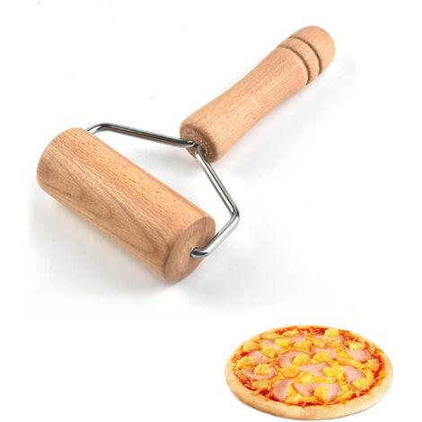 Nudelholz aus Holz mit T-förmigem Griff für Pizza und Pasta, Backzubehör zum gleichmäßigen Ausrollen von Teig