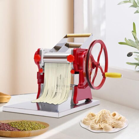 GOJOY Nudelmaschine aus Edelstahl Pastamaschine Nudel Teig Pasta Maschine, Gewerbliche Nudelmaschine Pasta Maker Pastamaschine Nudel Maschine für Spaghetti, Fettuccini, Lasagne, Geschenk 0.5-5mm ROT