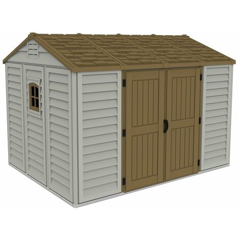 CASETA COBERTIZO DE PVC JARDIN APEX 10X8 DURAMAX