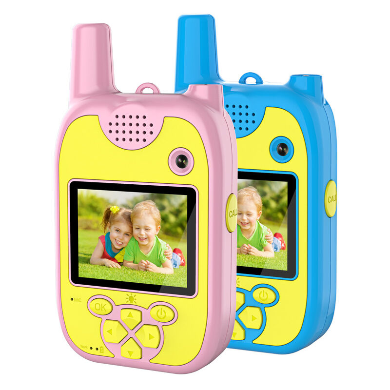 

Nueva cámara de walkie-talkie para niños, video, foto, juego de MP3, una cámara doble, regalo para niños, rosa 1