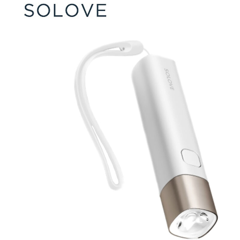 

Nueva linterna electrica X3 3000mAh banco de energia USB recargable brillo EDC linterna portatil Mini linterna LED para bicicleta,Blanco frio - Solove