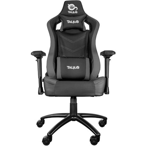 Nueva Silla Gaming Talius Vulture - Silla Gaming Profesional de Color Gris y Negro, Butterfly, Ergonómica, Reposabrazos 4D, Base Metal, Altura Ajustable Alto Respaldo Reclinable, Ruedas Nylon.