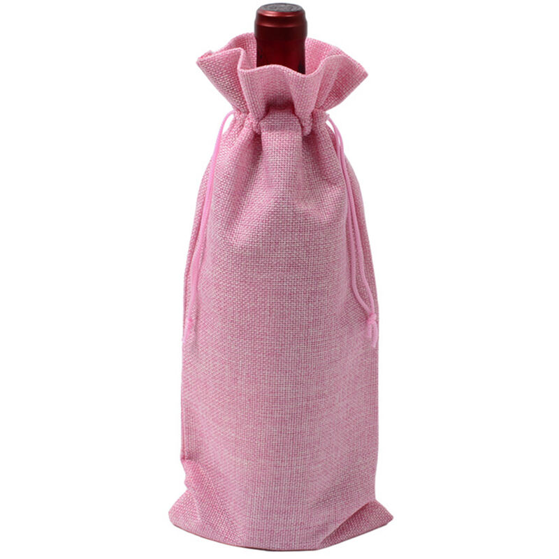 

Asupermall - Nuevas bolsas de vino de yute, tapas de botellas de vino tinto, bolsa de regalo de champan, bolsa de embalaje de arpillera, decoracion