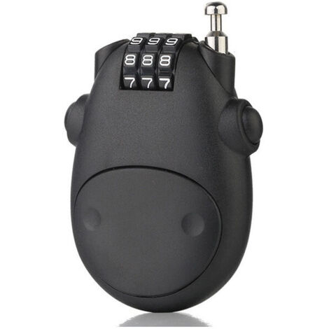 Nuevo candado antirrobo  para casco de bicicleta con cable de acero retráctil y combinación