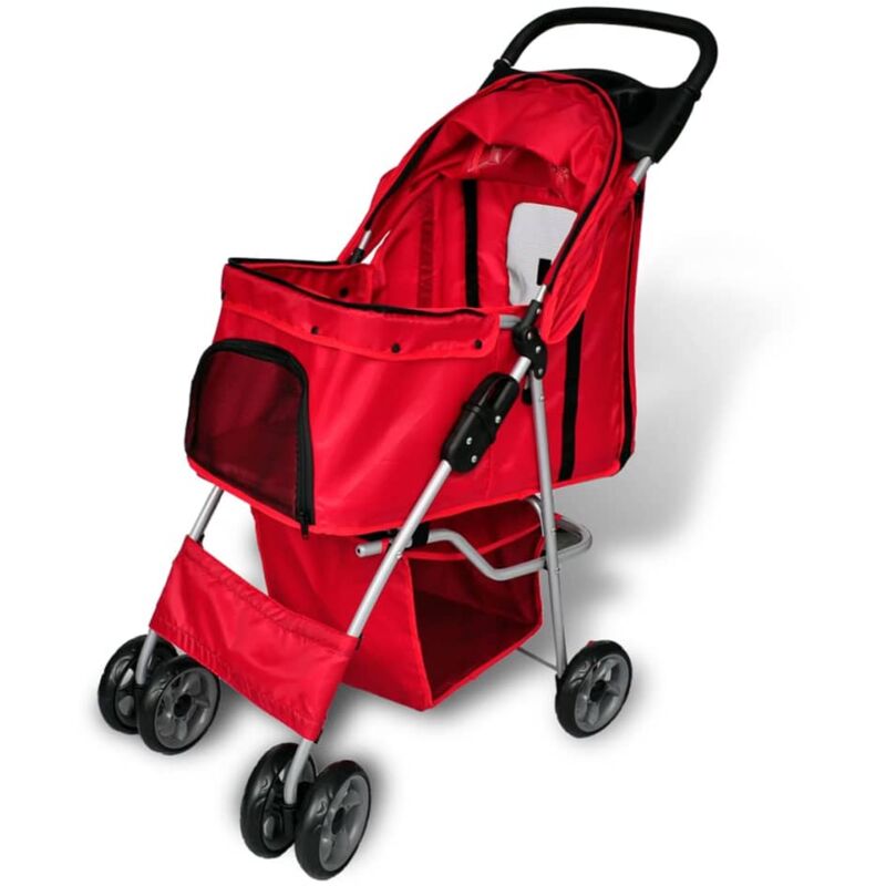 

vidaXL Cochecito para Perros Rojo - Rojo