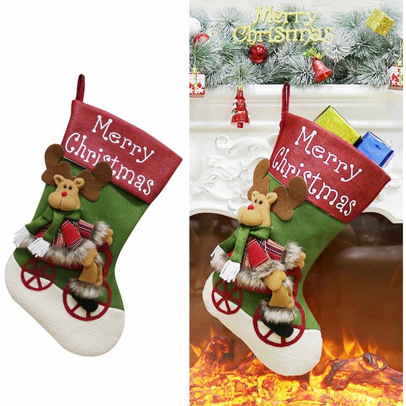 

Happyshopping - Nuevo estilo de Navidad Calcetines de Navidad creativos Bolsa de regalo Colgante de arbol de Navidad Decoracion de Navidad para