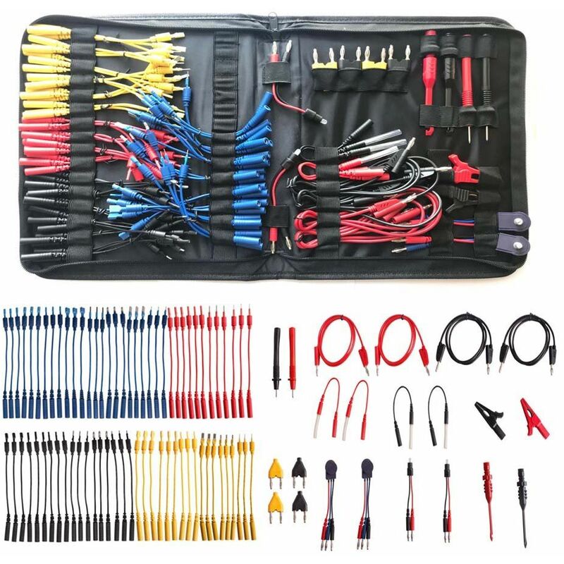 

NUEVO Kit de cables para probadores de circuitos de automoción multifunción que contiene 92 piezas de accesorios esenciales para pruebas, probadores