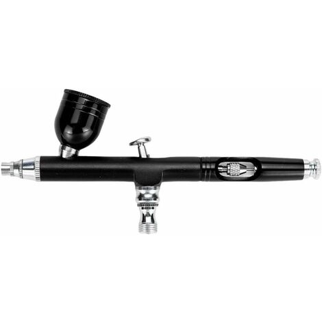Nuevo kit de pistola de pulverización por gravedad de 0,3 mm para pistolas de pulverización con aerógrafo de doble acción (negro)