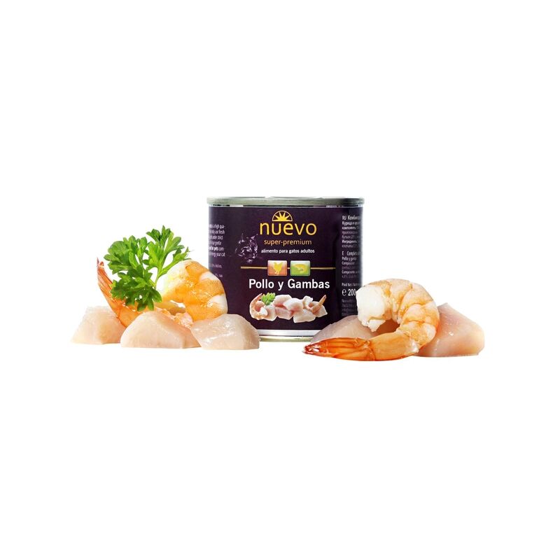 

Lata Gato ADULTO: Pollo y Gambas, 200 g - Nuevo