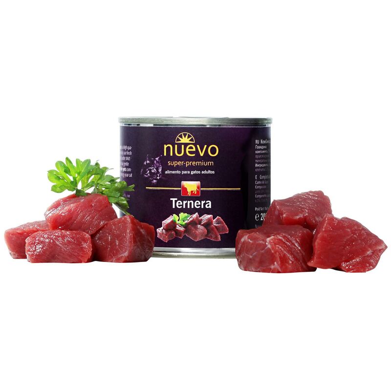 

Lata Gato ADULTO: Ternera, 200 g - Nuevo