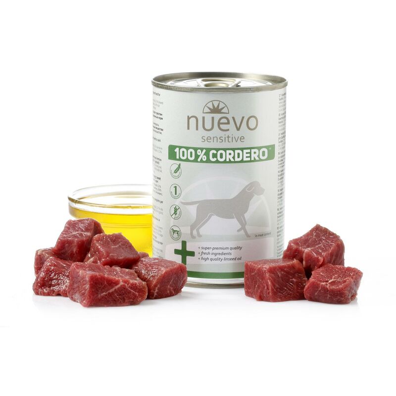 

Lata Perro SENSITIVE: 100% Cordero, 400 g - Nuevo