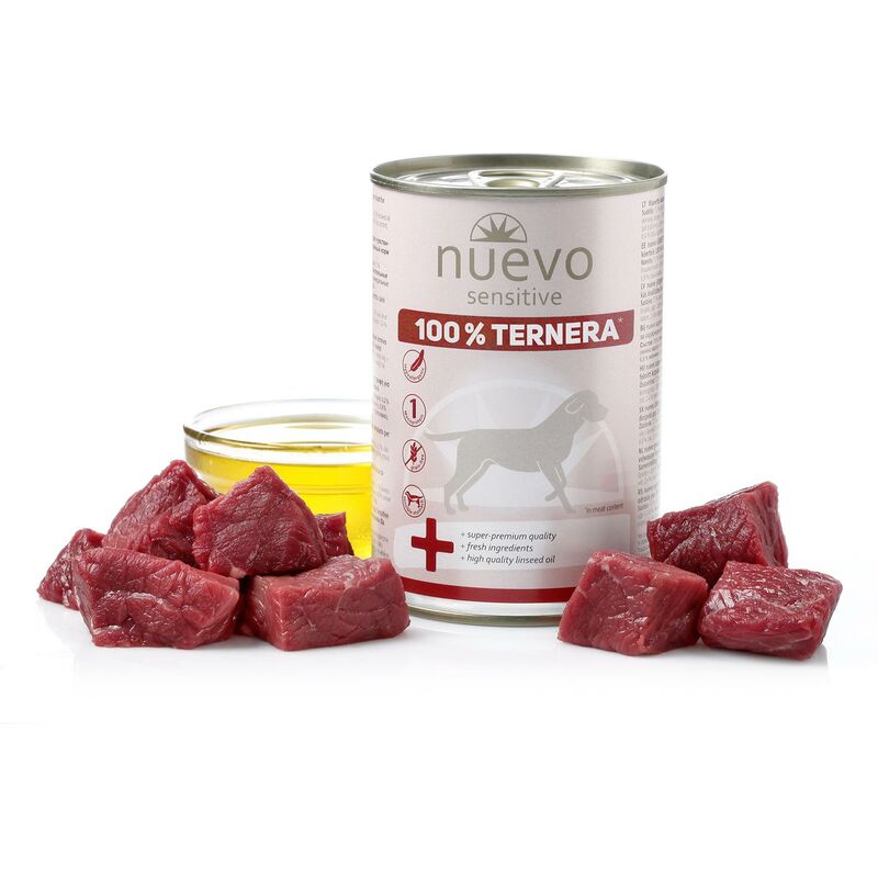 

Lata Perro Sensitive 100% Ternera, 400 g - Nuevo