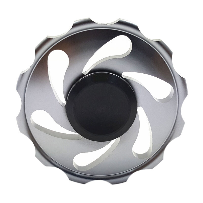 

Nuevo Metal Aleacion de aluminio Redondo EDC Mano Fidget Finger Spinner Gadgets Herramienta de enfoque Escritorio Juguete Spin Widget para ADD ADHD