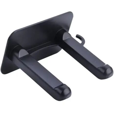 Nuevo soporte para inodoro sin taladro, soporte para secador de pelo, estante para secador de pelo, soporte para secador de pelo de baño montado en la pared, negro