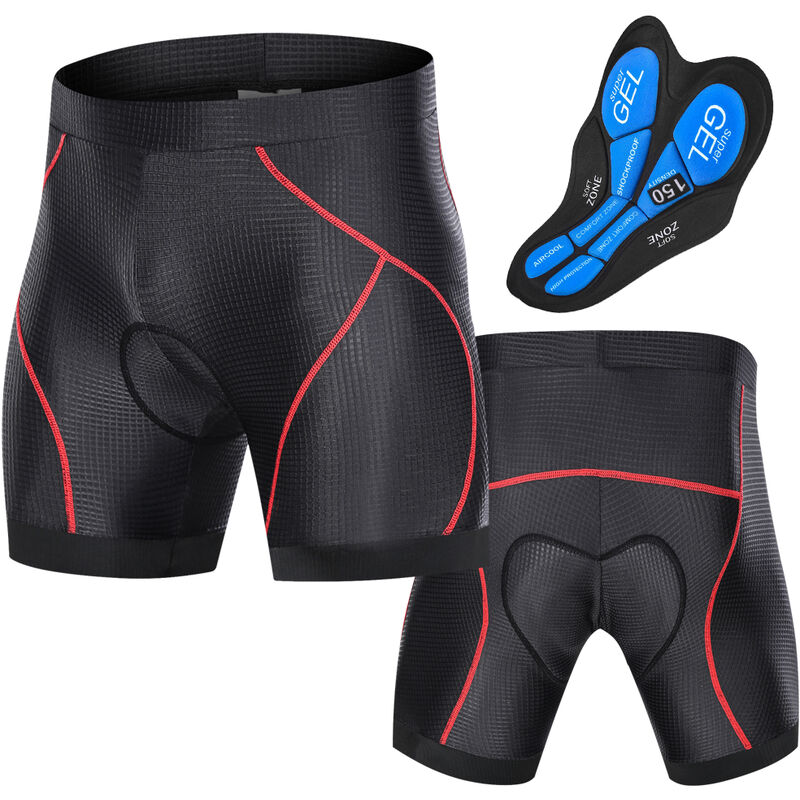 

Pantalones cortos acolchados para bicicleta con agarres antideslizantes para las piernas, ropa interior acolchada en 3D para ciclismo, pantalones