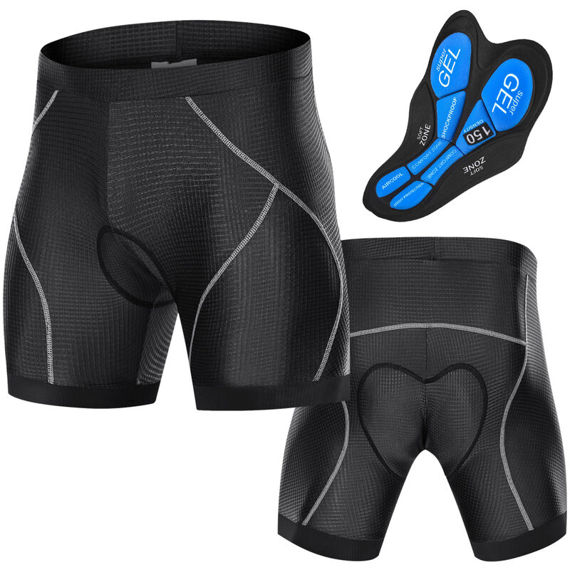 

Pantalones cortos acolchados para bicicleta con agarres antideslizantes para las piernas, ropa interior acolchada en 3D para ciclismo, pantalones