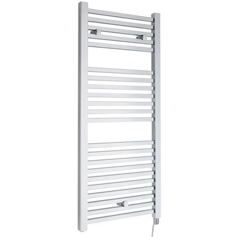 Nuie 1100mm x 500mm Chrome 300 Watt Electric Heated Towel Rail - HL151