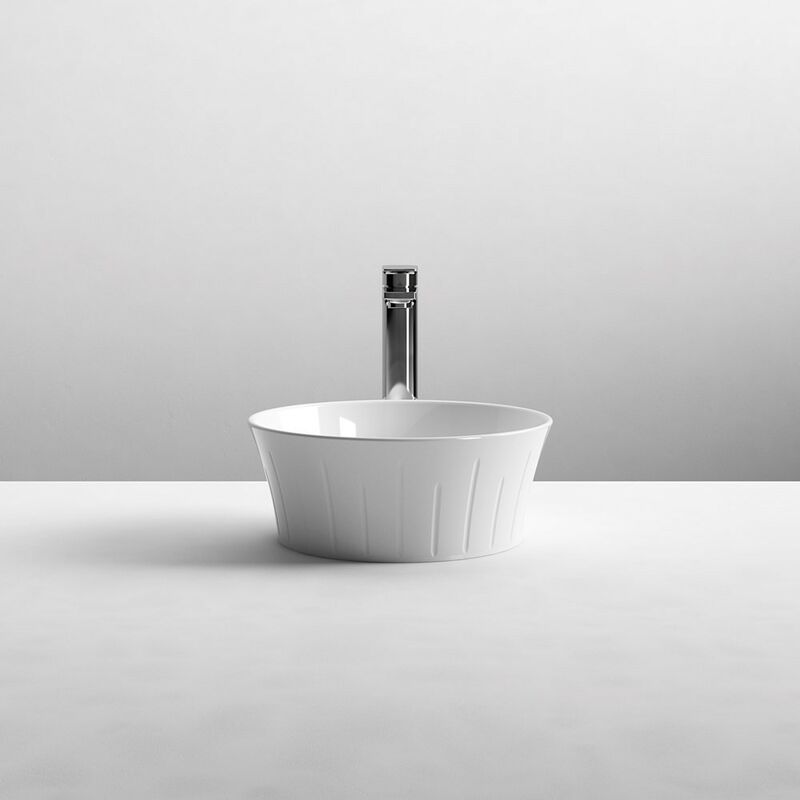 Round 360mm Sit-On Countertop Vessel Basin