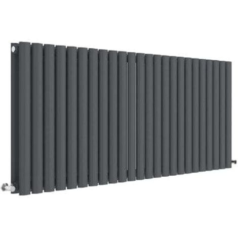 Nuie 600mm x 1398mm Anthracite Revive Double Panel Radiator - HLA40D