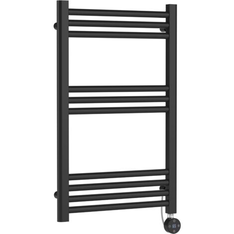 Nuie 800mm x 500mm Anthracite Electric Round Ladder Rail - MTY159